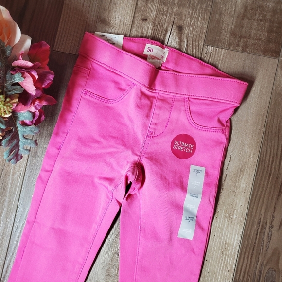 NWT SO Ultimate Stretch Pull On Jegging Girls Size 7 Pink Splash - Picture 9 of 16
